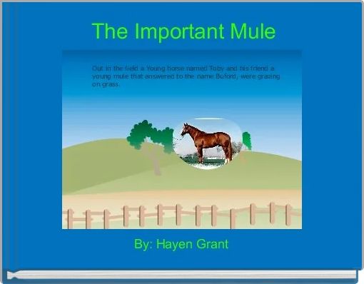 Front cover of 'The Important Mule' 