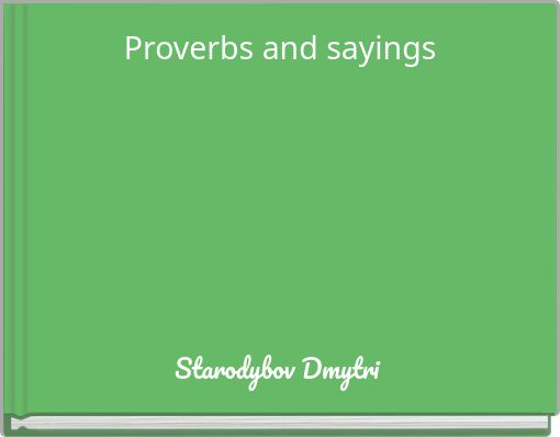 Book Cover for: Proverbs and sayings