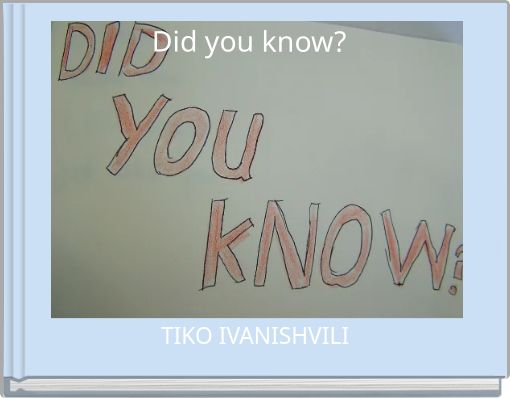 Front cover of 'Did you know?' 
