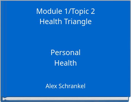 Module 1/Topic 2Health TrianglePersonalHealth