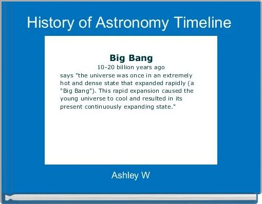 History of Astronomy Timeline