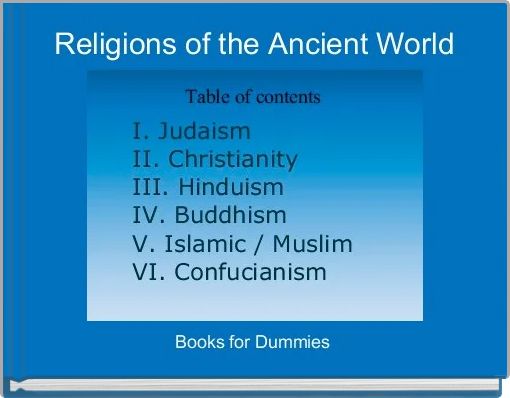 Front cover of 'Religions of the Ancient World' 