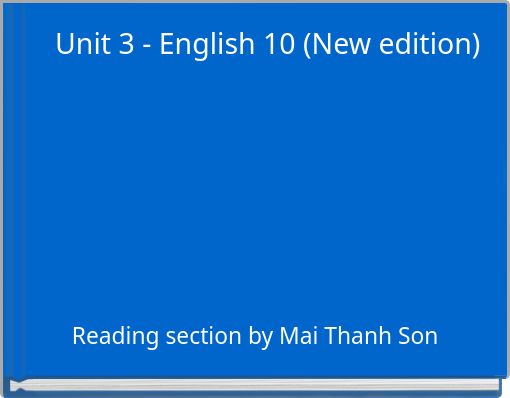 Unit 3 - English 10 (New edition)