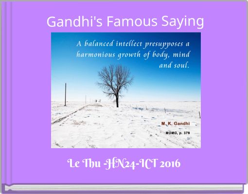 Gandhi's Famous Saying