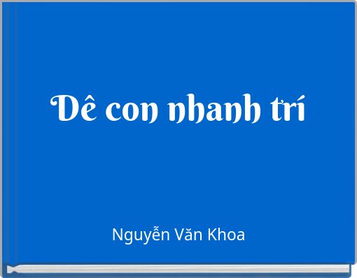 Dê con nhanh trí
