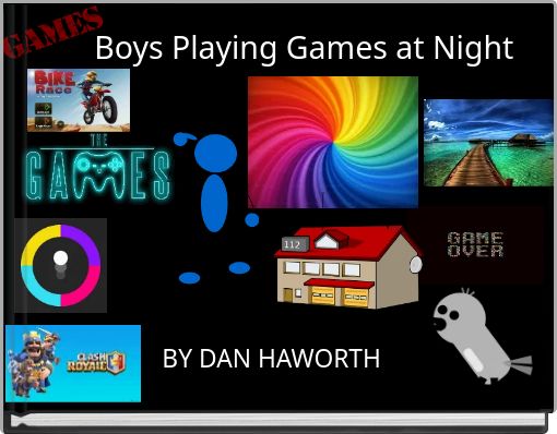 Front cover of 'Boys Playing Games at Night' 