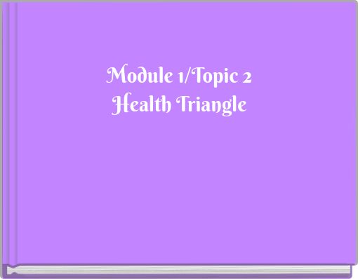 Module 1/Topic 2Health Triangle