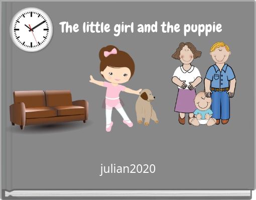 The little girl and the puppie