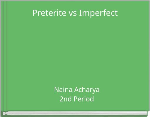 Front cover of 'Preterite vs Imperfect' 