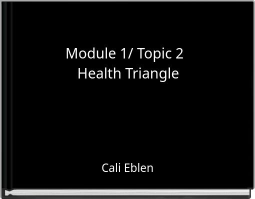 Module 1/ Topic 2 Health Triangle