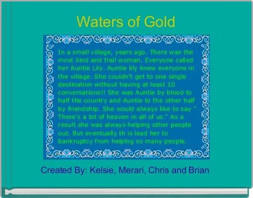 Front cover of 'Waters of Gold' 