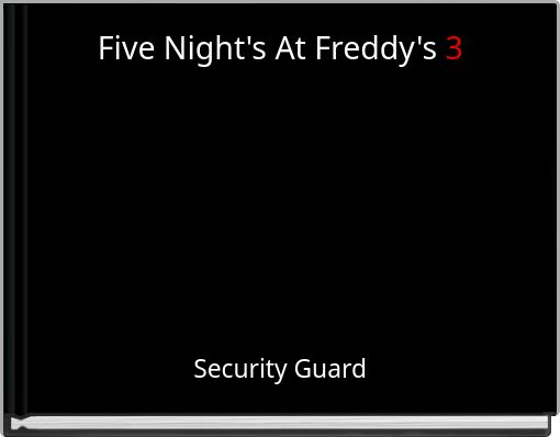 Front cover of 'Five Night's At Freddy's 3' 