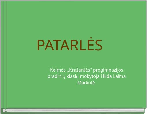 Book Cover for: PATARLĖS