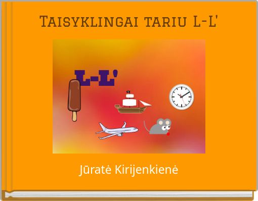 Front cover of 'Taisyklingai tariu L-L'' 