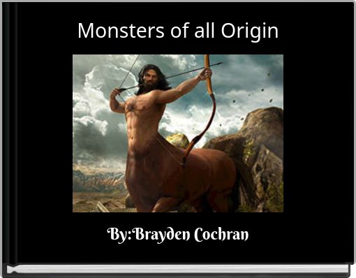 Front cover of 'Monsters of all Origin' 