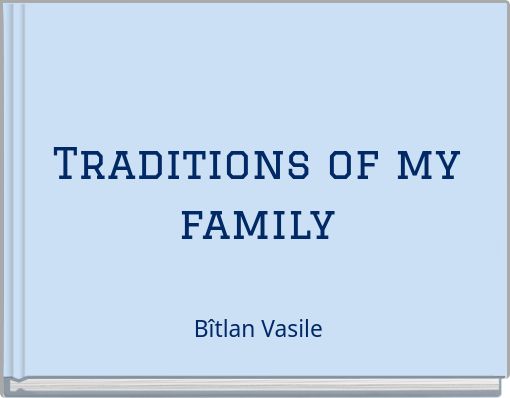 Front cover of 'Traditions of my family' 