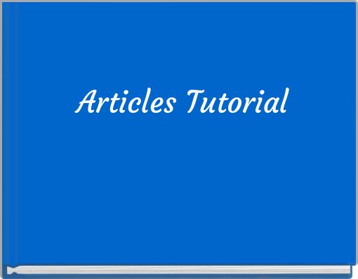 Articles Tutorial