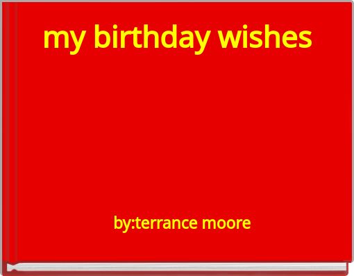 Front cover of 'my birthday wishes' 