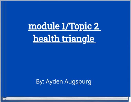 module 1/Topic 2 health triangle