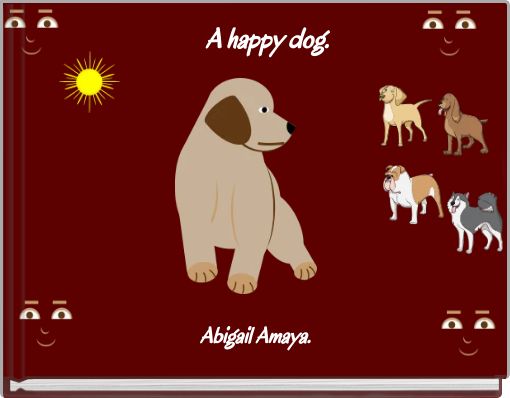 Front cover of 'A happy dog.' 