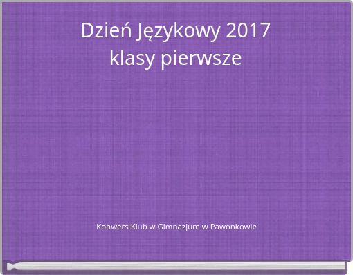 Dzień Językowy 2017 klasy pierwsze