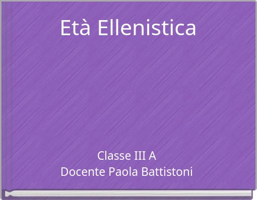 Front cover of 'Età Ellenistica' 