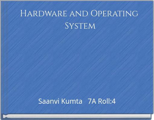Front cover of 'Hardware and Operating System' 