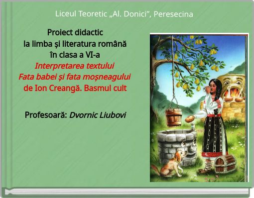 Liceul Teoretic „Al. Donici”, Peresecina