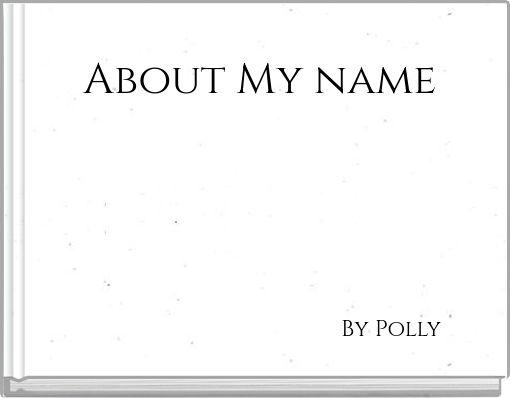 Front cover of 'About My name' 