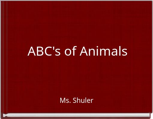 Book Cover for: ABC's of Animals