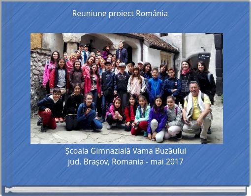 Front cover of 'Reuniune proiect România' 