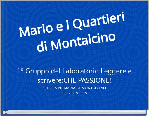Book Cover for: Mario e i Quartieri di Montalcino