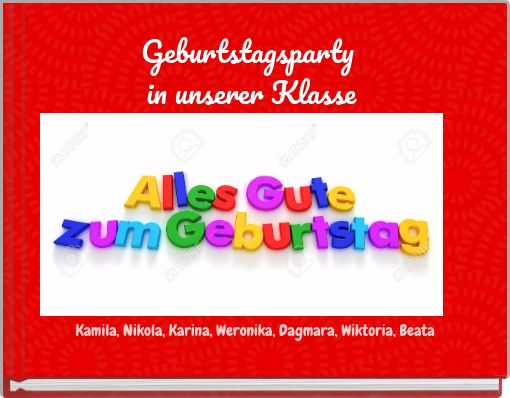 Front cover of 'Geburtstagsparty in unserer Klasse' 