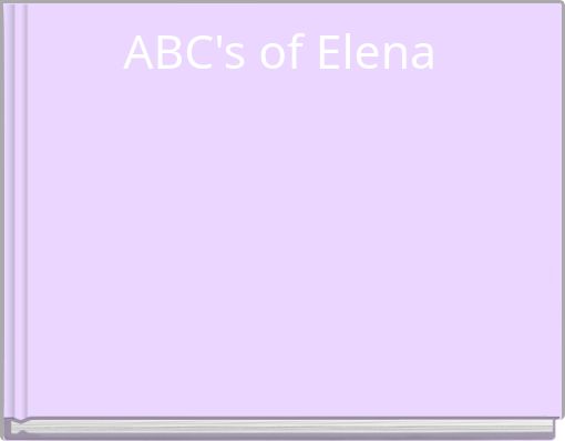 Front cover of 'ABC's of Elena' 