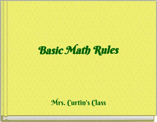 Front cover of 'Basic Math Rules' 