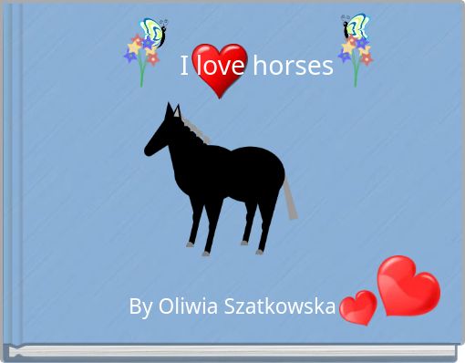 Front cover of 'I love horses' 