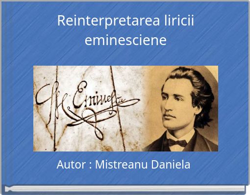 Front cover of 'Reinterpretarea liricii eminesciene' 