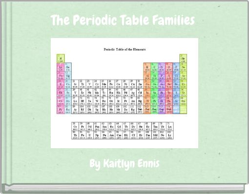 The Periodic Table Families