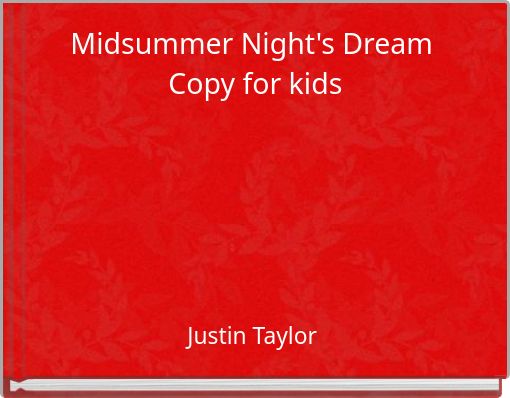 Front cover of 'Midsummer Night's Dream Copy for kids' 