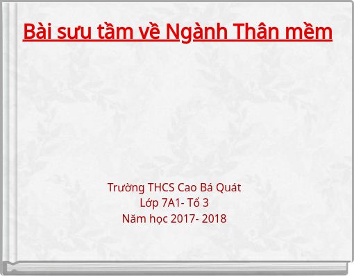 Book Cover for: Bài sưu tầm về Ngành Thân mềm