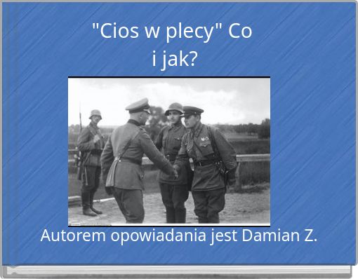 "Cios w plecy" Co i jak?