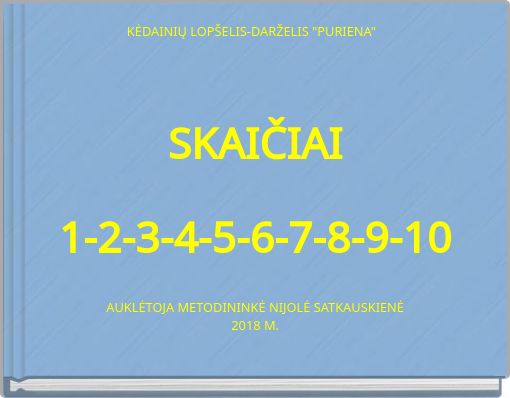 Front cover of 'KĖDAINIŲ LOPŠELIS-DARŽELIS 