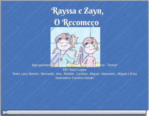 Front cover of 'Rayssa e Zayn, O Recomeço' 