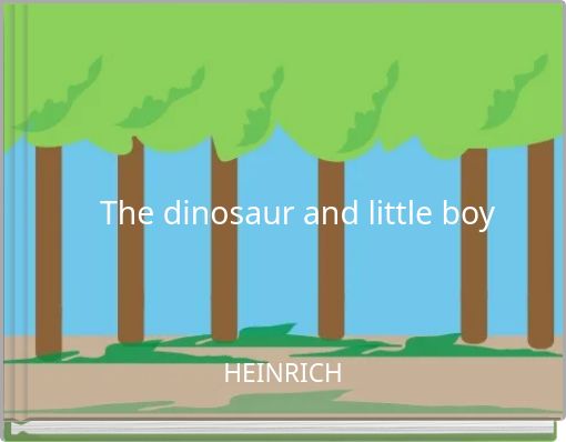 The dinosaur and little boy