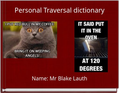 Front cover of 'Personal Traversal dictionary' 