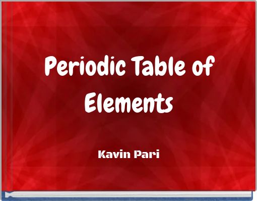 Front cover of 'Periodic Table of Elements' 