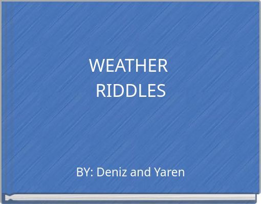Front cover of 'WEATHER RIDDLES' 