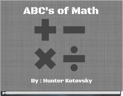 Front cover of 'ABC's of Math' 