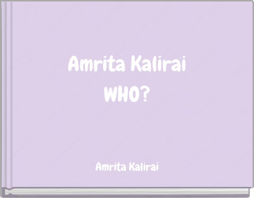 Amrita Kalirai WHO?