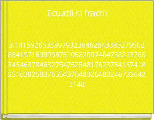 Ecuatii si fractii